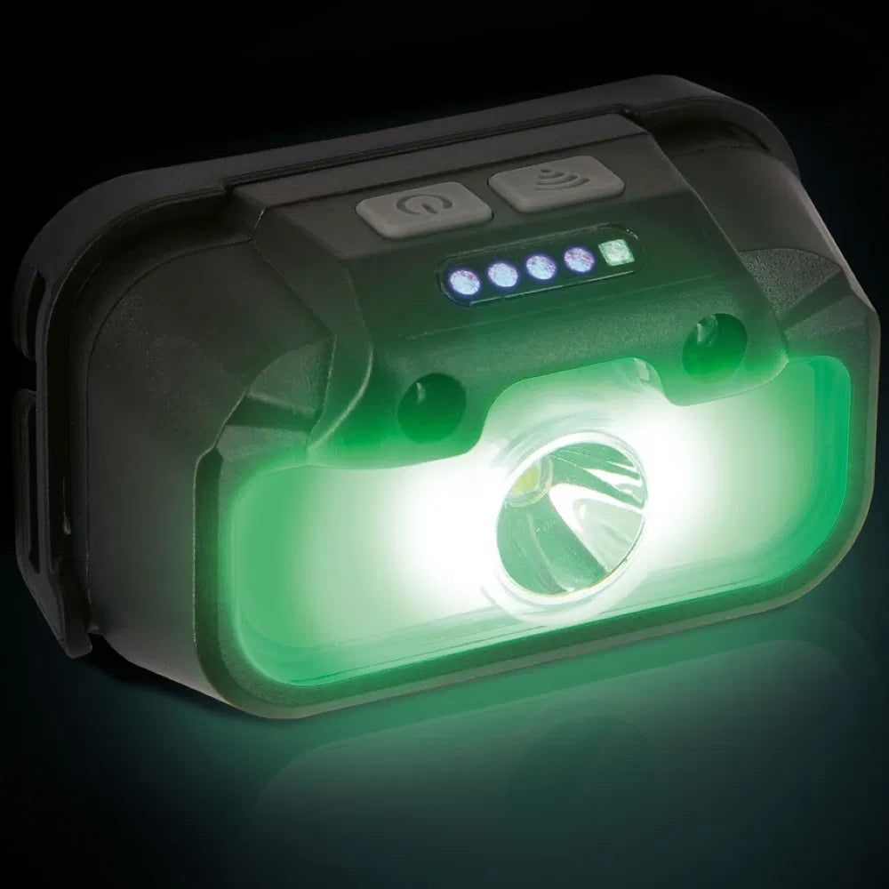 NGT Profiler Headlight - 330 Lumens USB Rechargable Motion Sensor Headlight with Case