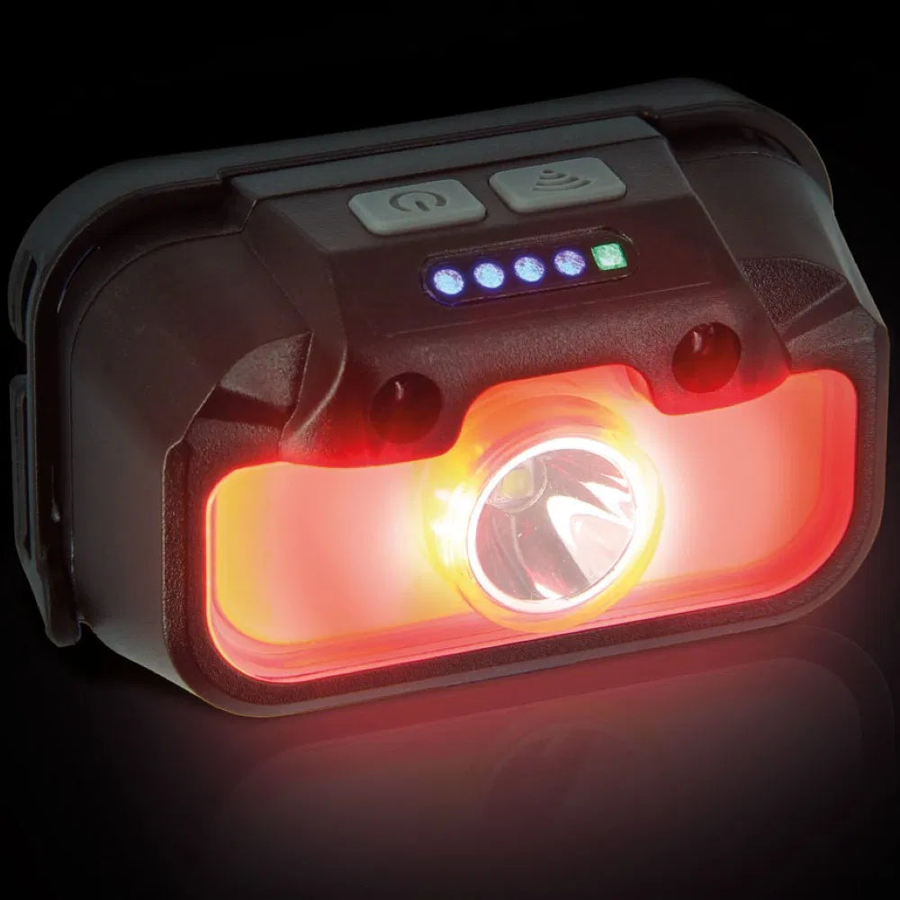 NGT Profiler Headlight - 330 Lumens USB Rechargable Motion Sensor Headlight with Case