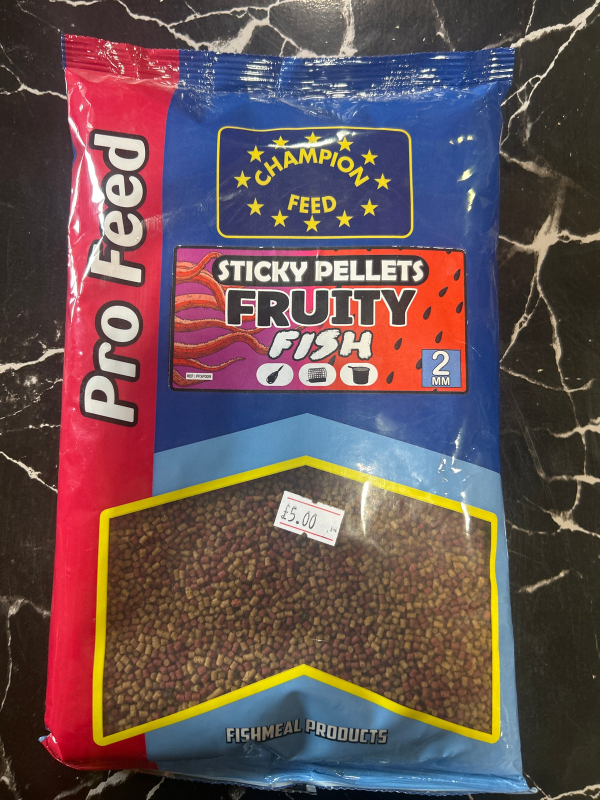 Sticky pellets 2mm FRUITY FISH  650 gr