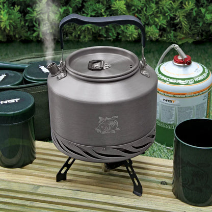 NGT Aluminium Outdoor Fast Burn Kettle - 1.1 litre Gun Metal