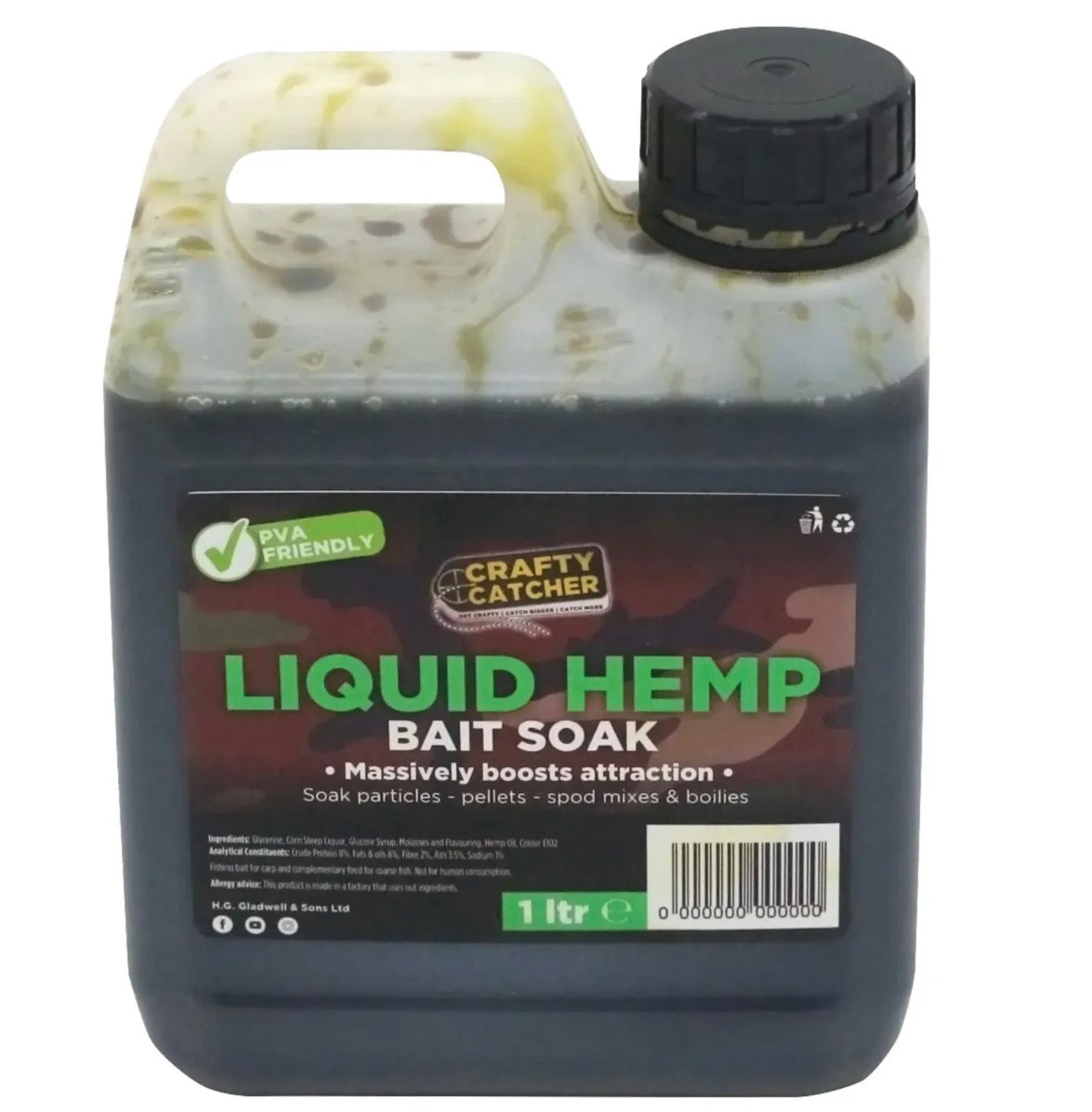 Crafty Catcher Liquid Hemp Bait Soak 1L