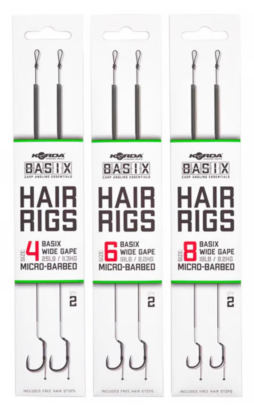 Basix Hair Rigs Wide Gape 6 18lb