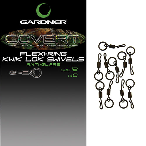 Gardner Covert Kwik Lok Flexi-Ring Swivels Size 8 and 12