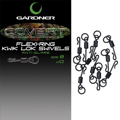 Gardner Covert Kwik Lok Flexi-Ring Swivels Size 8 and 12