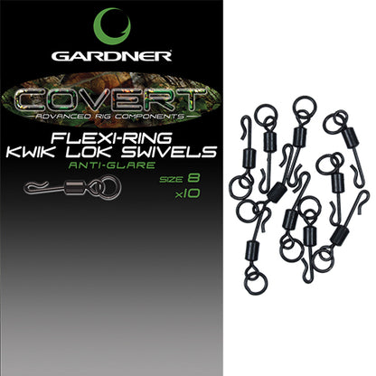 Gardner Covert Kwik Lok Flexi-Ring Swivels Size 8 and 12