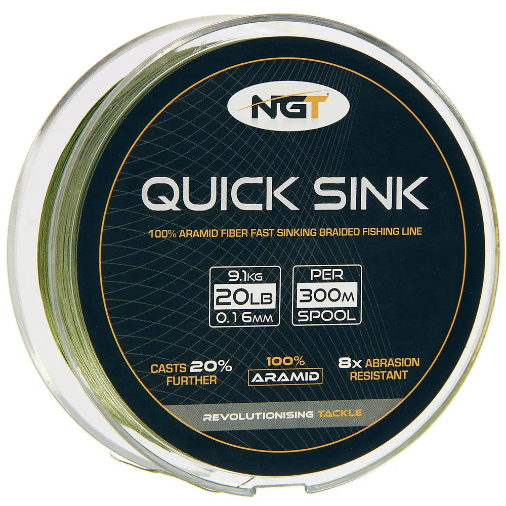 NGT Moss Green Quick Sink Braid 300m