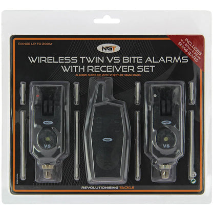NGT VS 2pc Wireless Alarms - Adjustable Volume and Tone with Receiver