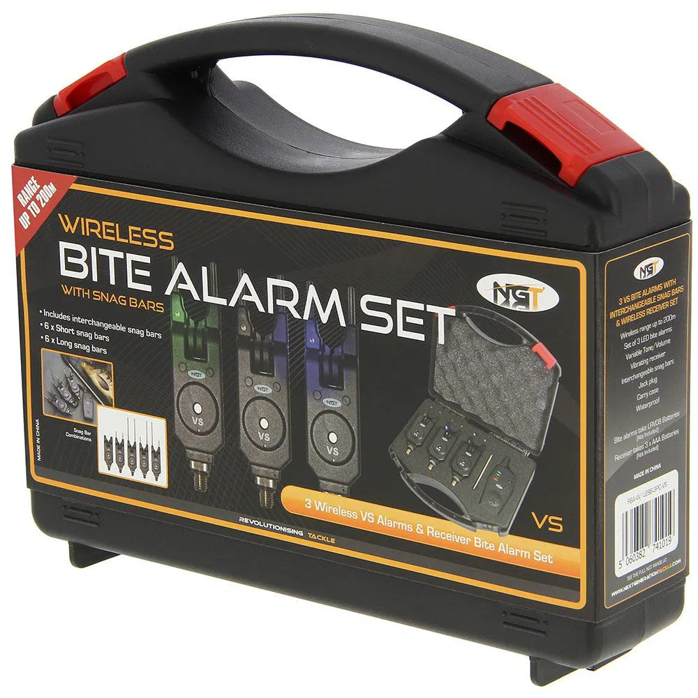 NGT VS 3pc Wireless Alarms - Adjustable Volume and Tone with Receiver