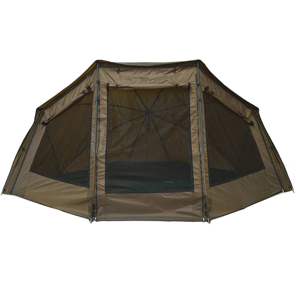 NGT XPR Shelter - Brolly system with Zip on Front. Includes groundsheet, Storm Poles and Case.