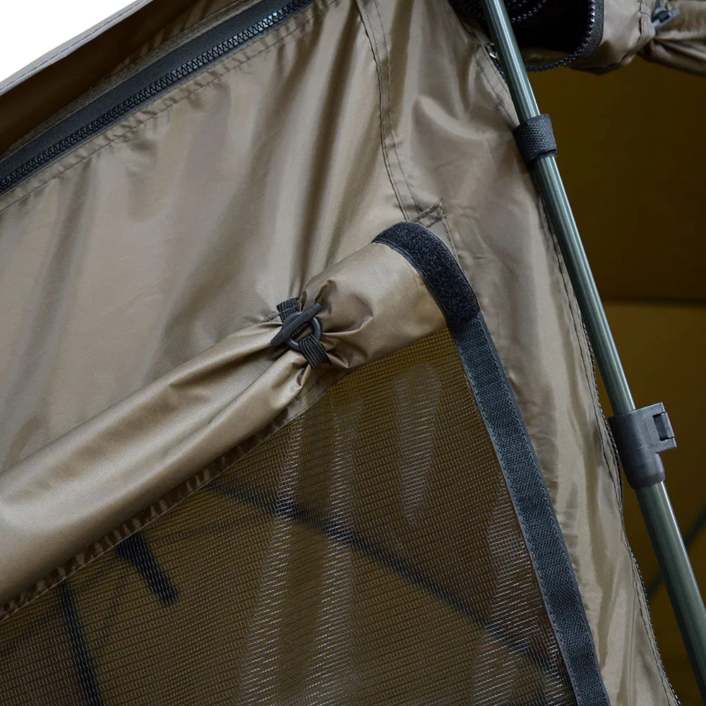 NGT XPR Shelter - Brolly system with Zip on Front. Includes groundsheet, Storm Poles and Case.