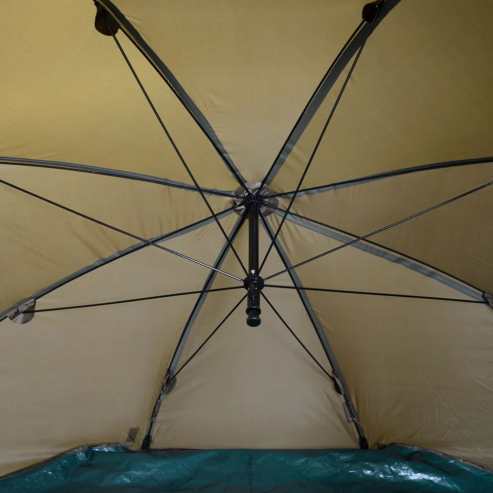 NGT XPR Shelter - Brolly system with Zip on Front. Includes groundsheet, Storm Poles and Case.