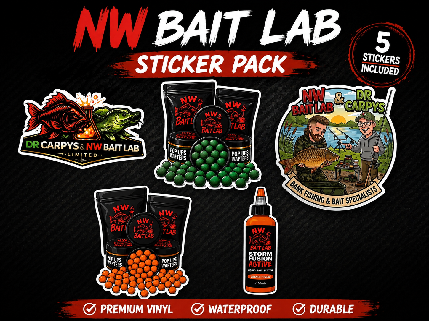 NW Bait Lab Sticker Pack