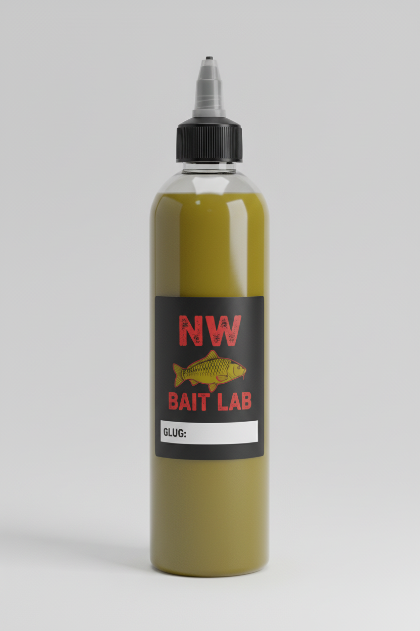 Clear bottle with greenish-yellow liquid