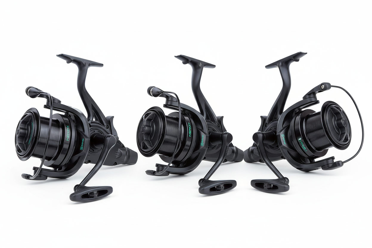 Three Sonik HeroX FRS Reels