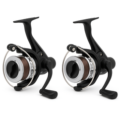 2 x Angling Pursuits Max 60 - 2BB Carp Runner Reel with 10lb Line